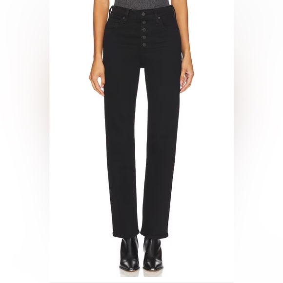 Citizens Of Humanity Denim - Citizens of Humanity Daphne High Rise Stovepipe in Black size 27 Exposed Fly